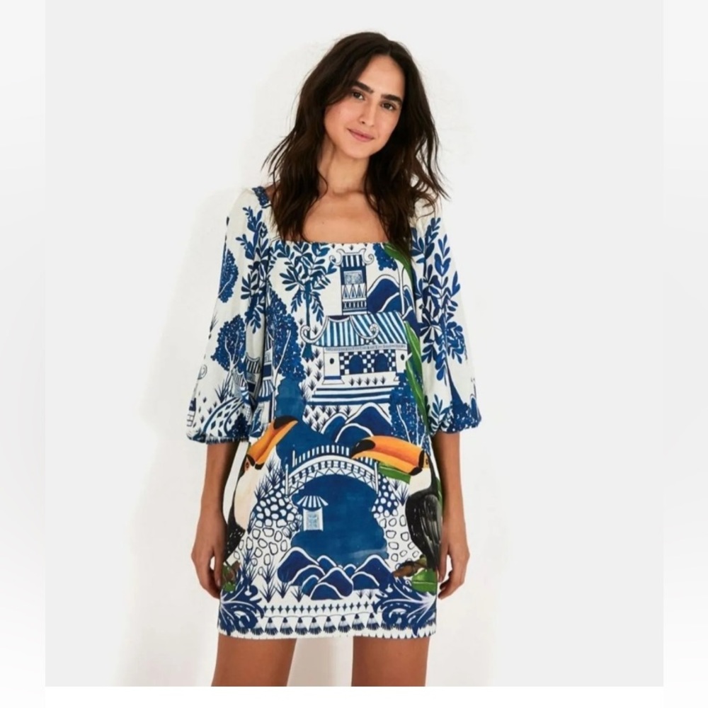 Farm Rio Linen Mini Dress